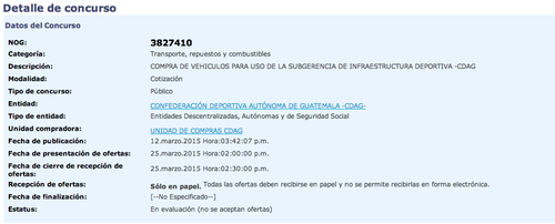 Este es el proceso de compra de los dos vehículos, el cual cerró el 25 de marzo.