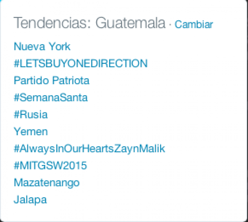 #AlwaysInOurHeartsZaynMalik es el hashtag que utilizan las guatemaltecas por la noticia de su salida del grupo juvenil.