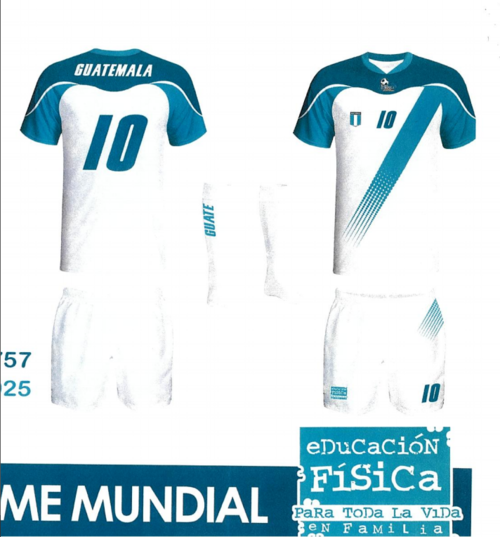 Estos son los uniformes que utilizarán los equipos de Guatemala durante el Mundial Escolar de Fútbol.