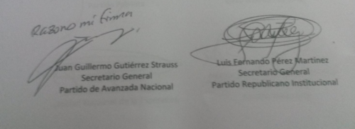 El Secretario General del Pan, Juan Gutierrez, dijo que muchos de los partidos que firmaban el acuerdo ya habían cometido faltas a la Ley Electoral. Por eso, razonó su firma. 