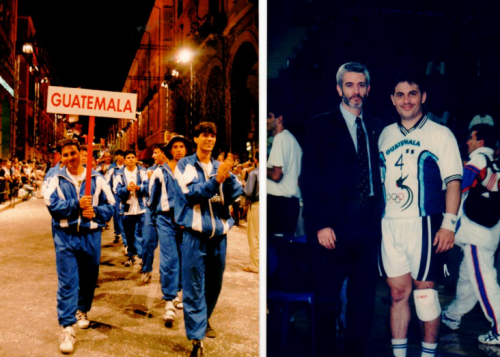 El juez Marco Antonio Villeda, logró combinar su carrera judicial con el balonmano donde fue capitán de la Selección Nacional por 14 años. (Fotos: Cortesía: Marco Antonio Villeda) 