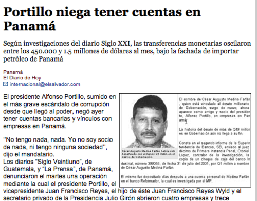 En varios medios Internacionales durante 2004 se mencionaba a Medina Farfán en varios casos de estafa.  (Foto: Soy502)