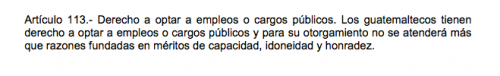 Este es el artículo en el que el TSE se basa para rechazar la inscripción de Alfonso Portillo como candidato a diputado. 