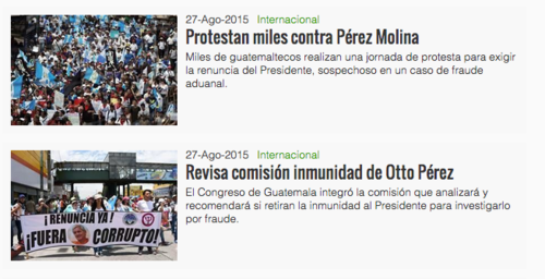 El diario Reforma de México también hacía publicaciones sobre la movilización en el país.  (Foto: Soy502) 