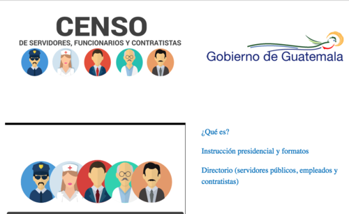 Por medio de la página web, podrá conocerse la cantidad de empleados de cada dependencia del Ejecutivo. (Imagen: Gobierno de Guatemala)