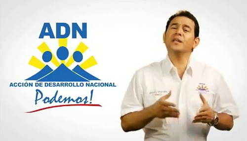 Jimmy Morales fue candidato del partido ADN en las elecciones de 2011, en ese entonces su partido apoyó al Partido Patriota (Foto: Archivo)