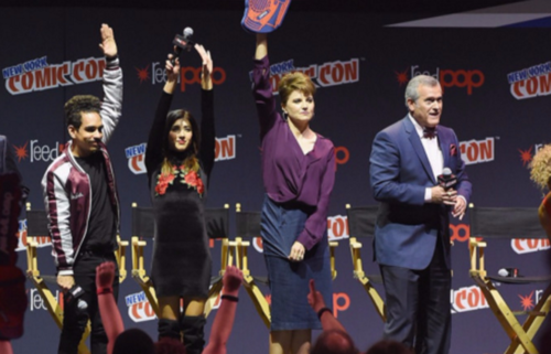 La protagonista de Xena: la princesa guerrera participó en la New York Comic Con 2016 para promocionar la serie en la que participa actualmente. (Foto: AFP)