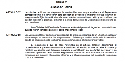 Ley Constitutiva del Ejército de Guatemala. (Foto: captura de pantalla) 