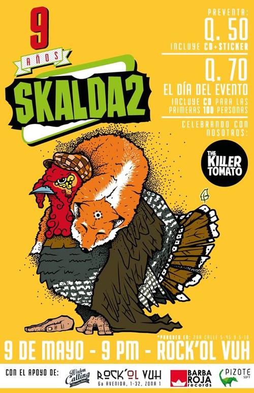 No te pierdas los 9 años de los Skalda2. (Diseño: Skalda2 oficial) 