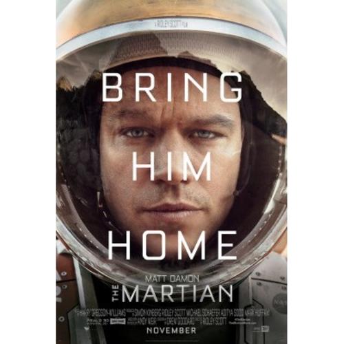 Poster promocional de la película "The Martian" protagonizada por Matt Damon. (Foto: Google)