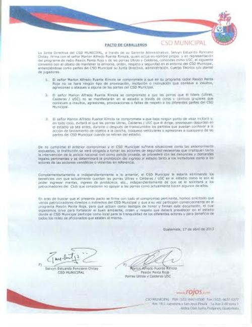 Pacto no agresión Municipal Pirulo