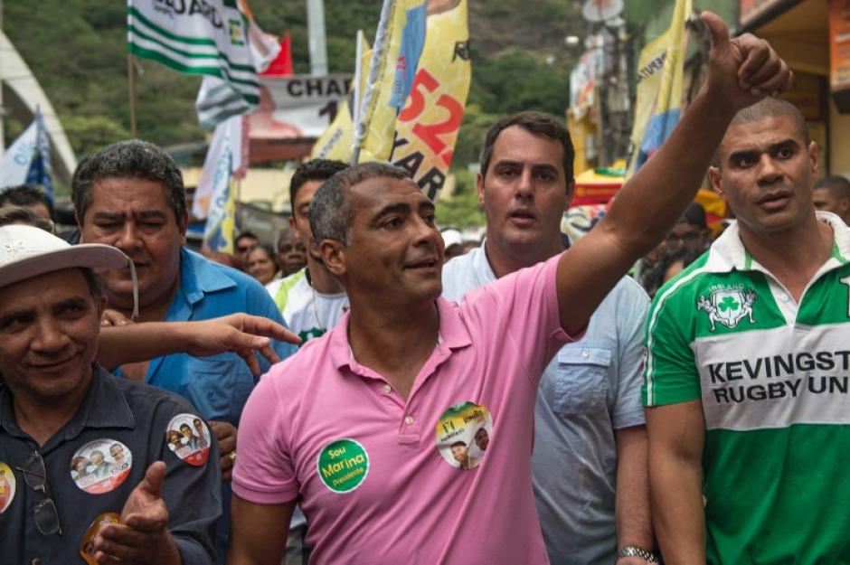 Romario de Souza Faria pasó de ser futbolista a político y hoy fue electo senador por Río de Janeiro. &nbsp;(Foto: AFP)