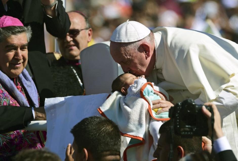 El Papa Francisco ofreció una misa en San Cristóbal de las Casas en Chiapas, México. (Foto: AFP)&nbsp;