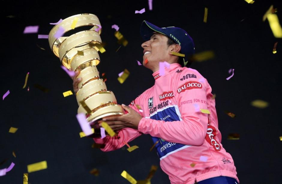 El colombiano Nairo Quintana se proclamó campeón del Giro de Italia, una de las vueltas ciclística más importantes del mundo. (Foto: AFP)