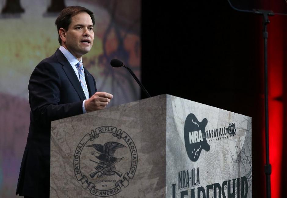 El senador Marco Rubio anuncia que competirá por la candidatura Republicana. (Foto:AFP)&nbsp;
