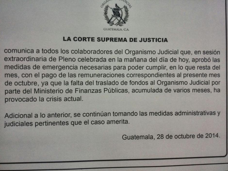 La CSJ se queja por la falta de presupuesto.