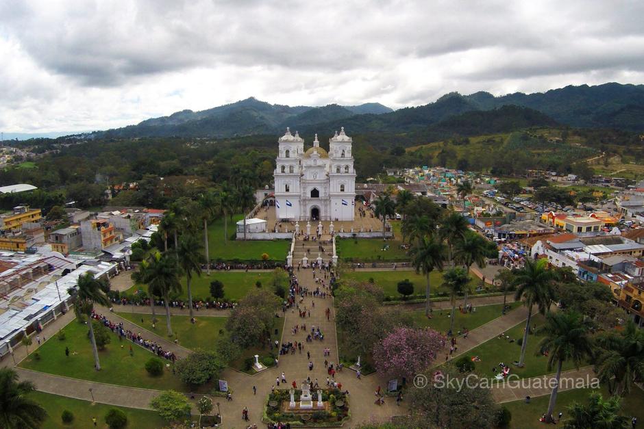 La Basílica de Esquipulas vista desde las alturas. (Foto: Cortesía de SkyCam Guatemala)