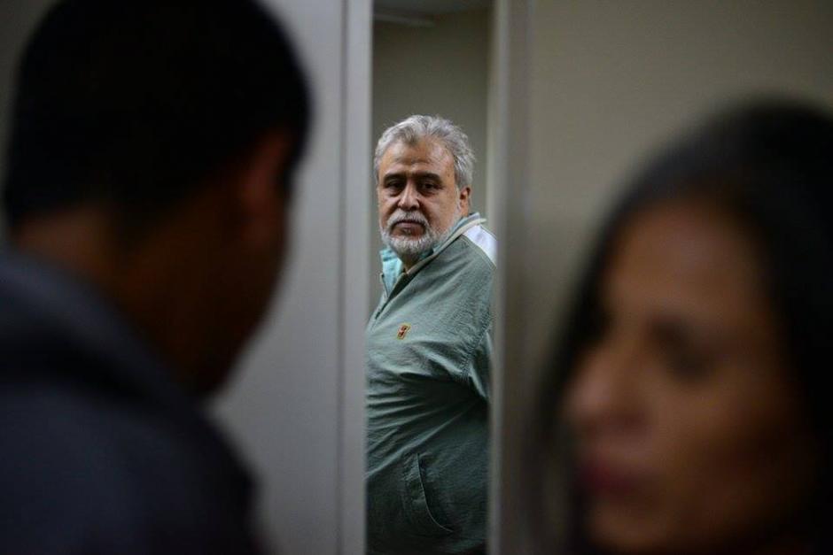 Javier Ortiz, alias "Teniente Jerez", dentro de la Audiencia de Información. En ella declarará ante el MP y CICIG en busqueda de los beneficios de ser Colaborador Eficaz. (Foto: Wilder López/Soy502)