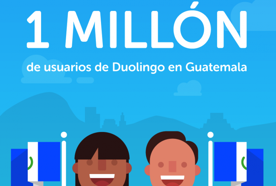 Los guatemaltecos usan mucho la aplicación de aprindizaje de idiomas.