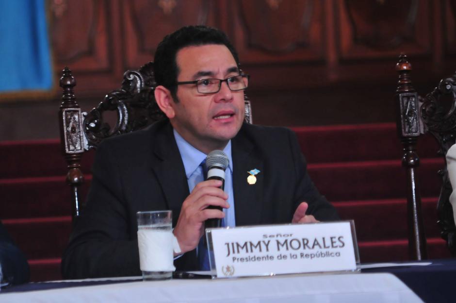 El presidente Jimmy Morales aseguró que solo el 10% de los medicamentos donados estaban vencidos. (Foto: Alejandro Balán/Soy502)&nbsp;
