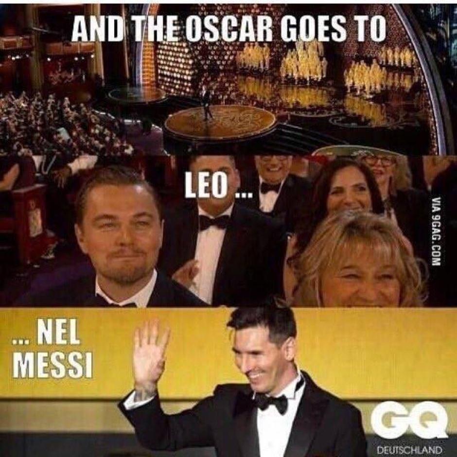 Messi estuvo en la gala, aunque sea en un meme. 