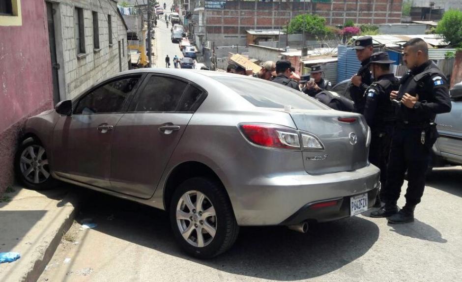 Este es el vehículo con el que aparentemente habrían cometido el ataque armado en la zona 19. (Foto: PNC)