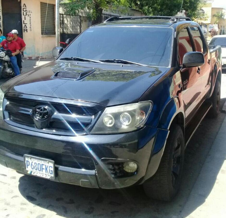 Recuperan en ruta al Atlántico un vehículo robado en la zona 15 capitalina. (Foto: PNC)