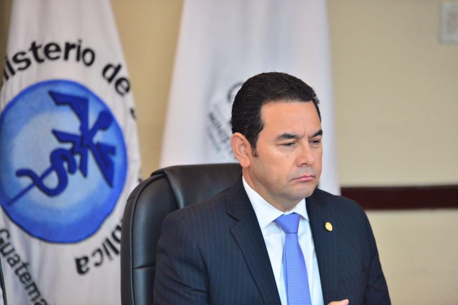 El semblante del presidente Jimmy Morales muestra consternación. (Foto: Jesús Alfonso/Soy502)