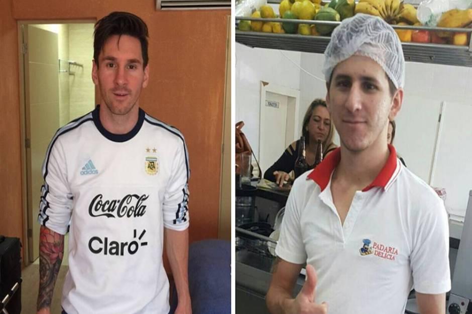 El gran parecido entre este brasileño y Lionel Messi lo ha llevado a ser toda una celebridad en las redes sociales. (Imagen: Diario As)