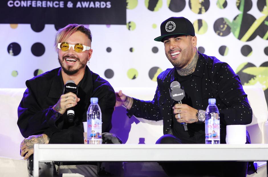 JBalvin y Niky Jam se burlaron del acento de Justin Bieber al interpretas "Despacito". (Foto: Billboard)