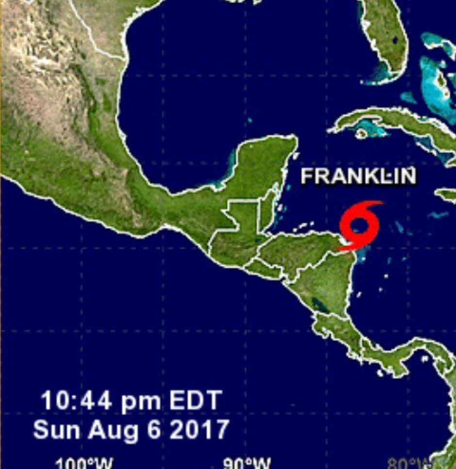 Se prevé incremento en las lluvias por la llegada de la Tormenta Tropical Franklin. (Foto: @ConredGuatemala)