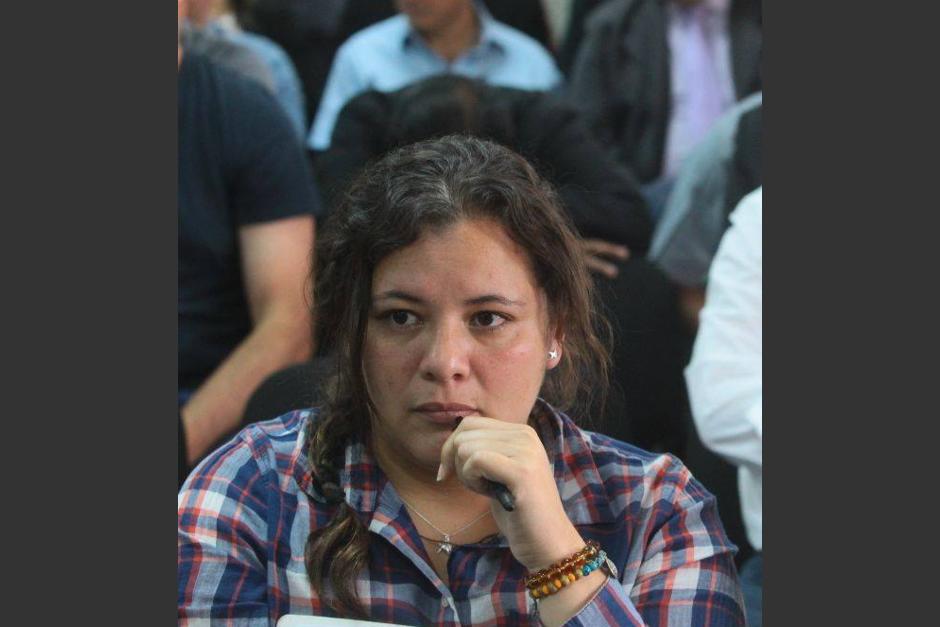 Aneliese Herrera declaró ante la jueza Erika Aifán. (Foto: Alejandro Balán/Soy502)