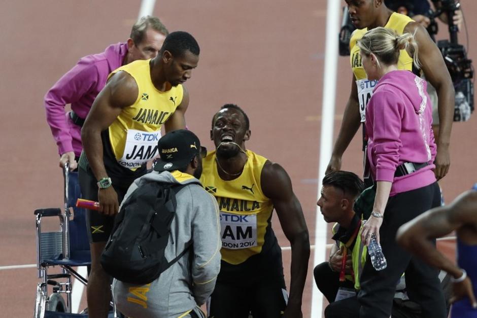 Bolt se lesionó en su última carrera. (Foto: AFP)