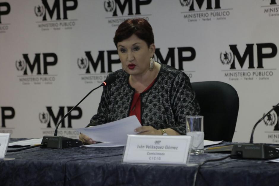 La fiscal general Thelma Aldana informó de los hallazgos al partido FCN-Nación. (Foto: Alejandro Balán/Soy502).&nbsp;