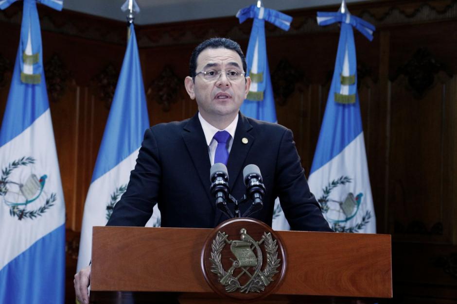 El presidente Jimmy Morales declaró non-grato al comisionado de CICIG, Iván Velásquez. (Foto: Canal de Gobierno).&nbsp;