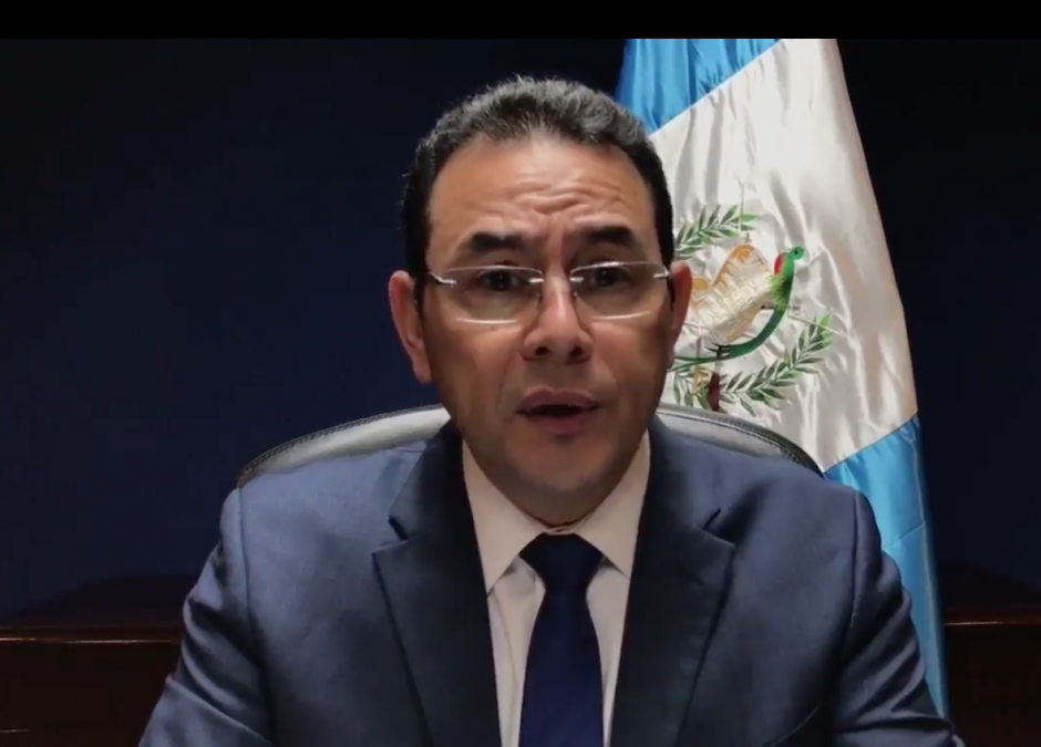 El presidente Jimmy Morales declaró el 27 de agosto, non-grato, al comisionado de CICIG, Iván Velásquez. (Foto: captura de pantalla).&nbsp;
