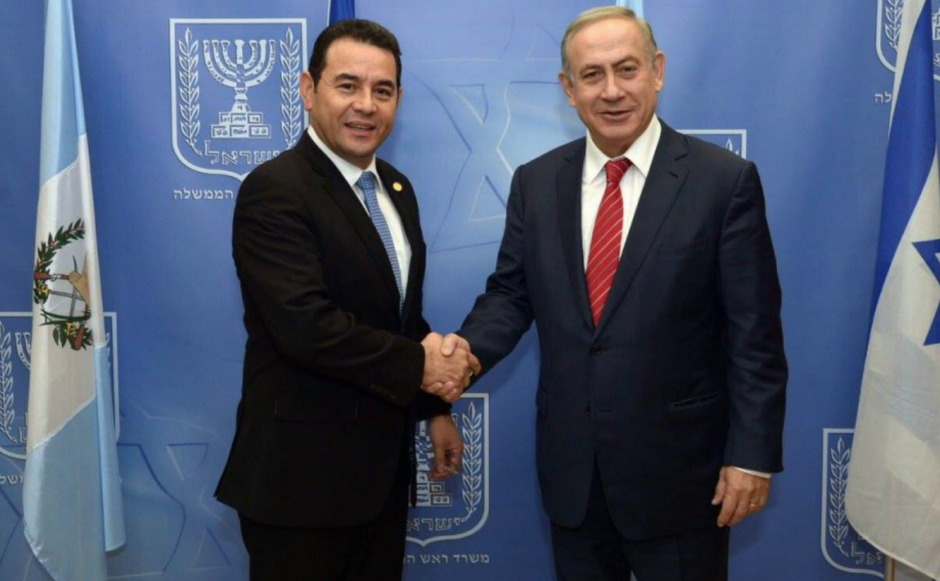 Jimmy Morales, después de hablar con el Primer Ministro de Israel, decidió mover la embajada de Guatemala a Jerusalén. (Foto: Archivo/Soy502)&nbsp;