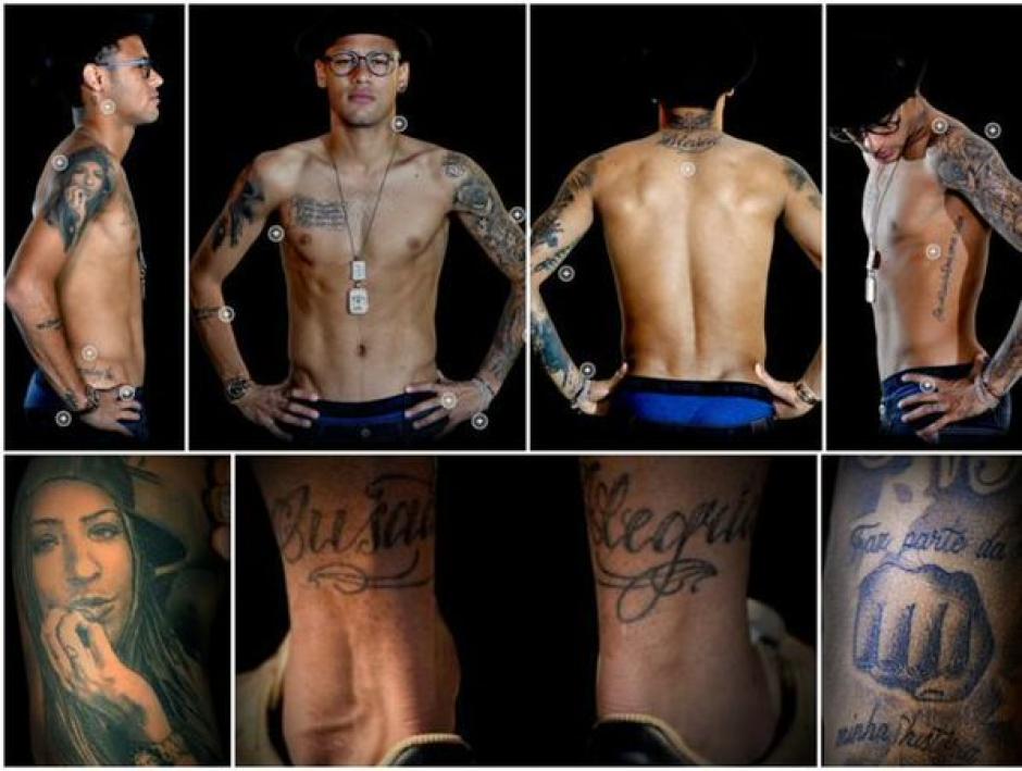 Neymar tiene más de 25 tatuajes en su cuerpo. (Foto: Tatuantes)