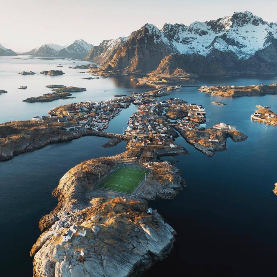 La cancha más espectacular del mundo está en Noruega. (Foto: Instagram)