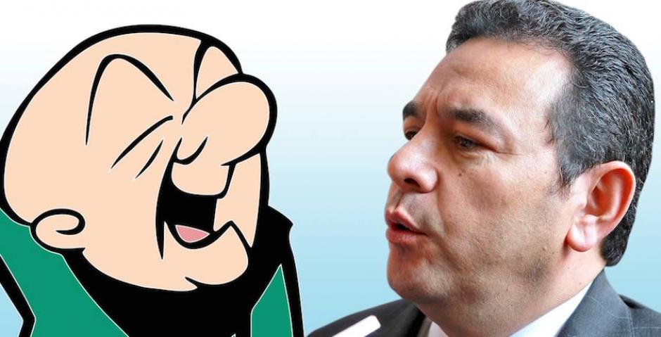 Jimmy Morales tiene mucho en común con la caricatura de Mr. Magoo. (Ilustración: Soy502)