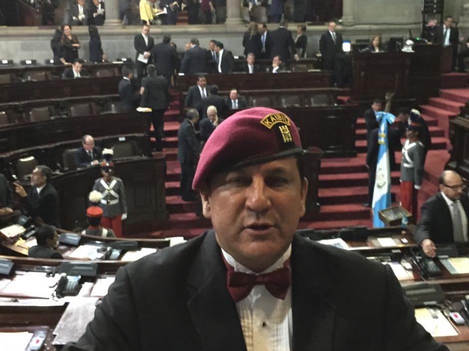 El diputado de FCN es un militar retirado que se opone a las reformas constitucionales. (Foto: José Miguel Castañeda/Soy502)