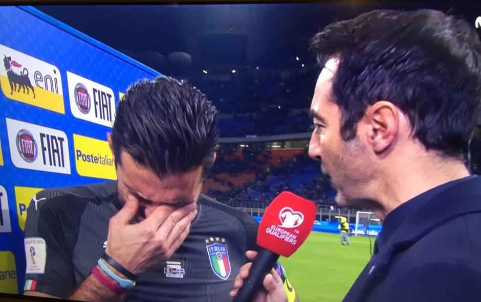 Buffon lloró tras la eliminación de Italia rumbo a Rusia 2018. (Foto: Captura de video)
