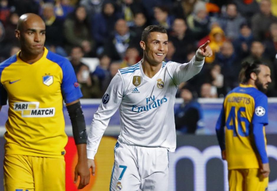 Cristiano Ronaldo volvió a sonreír al marcar dos goles este martes. (Foto: AFP)