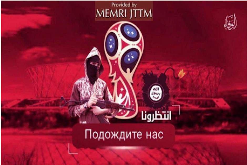 Las amenazas fueron difundidas en las redes sociales del grupo terrorista y tienen como objetivo el Mundial de Rusia 2018. (Imagen: Infobae)