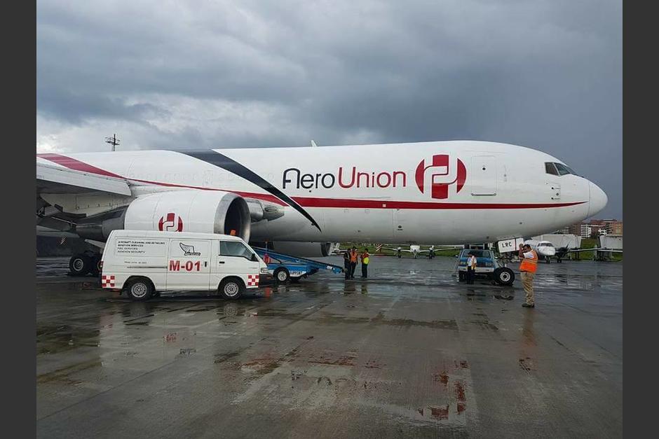 El avión carguero llegó a Guatemala a mitad de la semana. (Foto: Josue López/Aerotob Aviation Services)