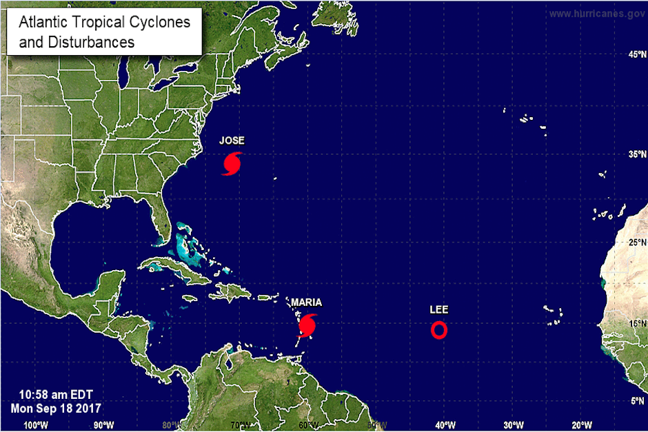 El huracán se fortaleció este lunes en el Caribe, una zona que aún no se repone de la devastación provocada hace dos semanas por otro fenómeno natural. (Imagen: CNH)