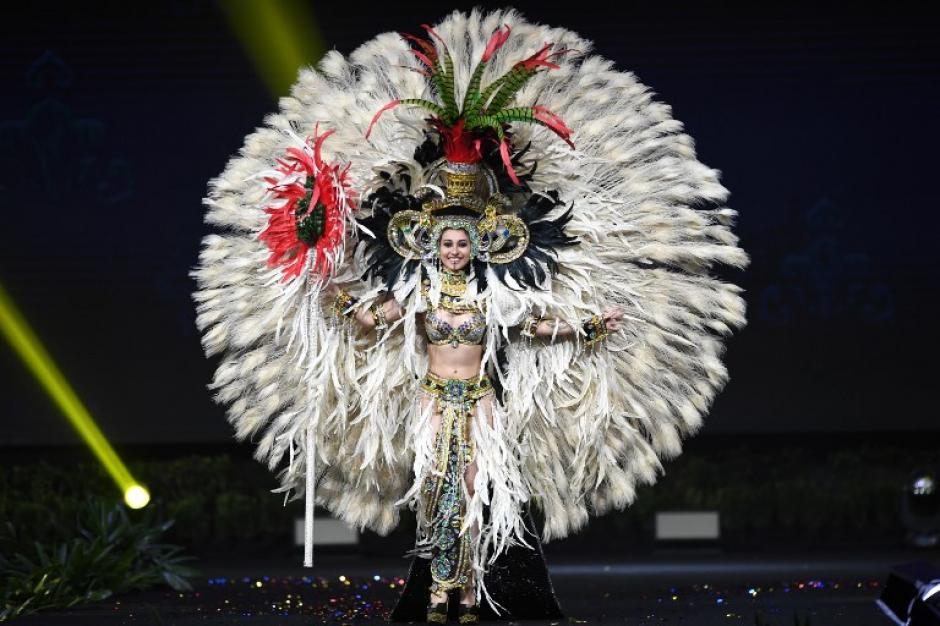 Así lució Miss Guatemala su traje tradicional en Miss Universo