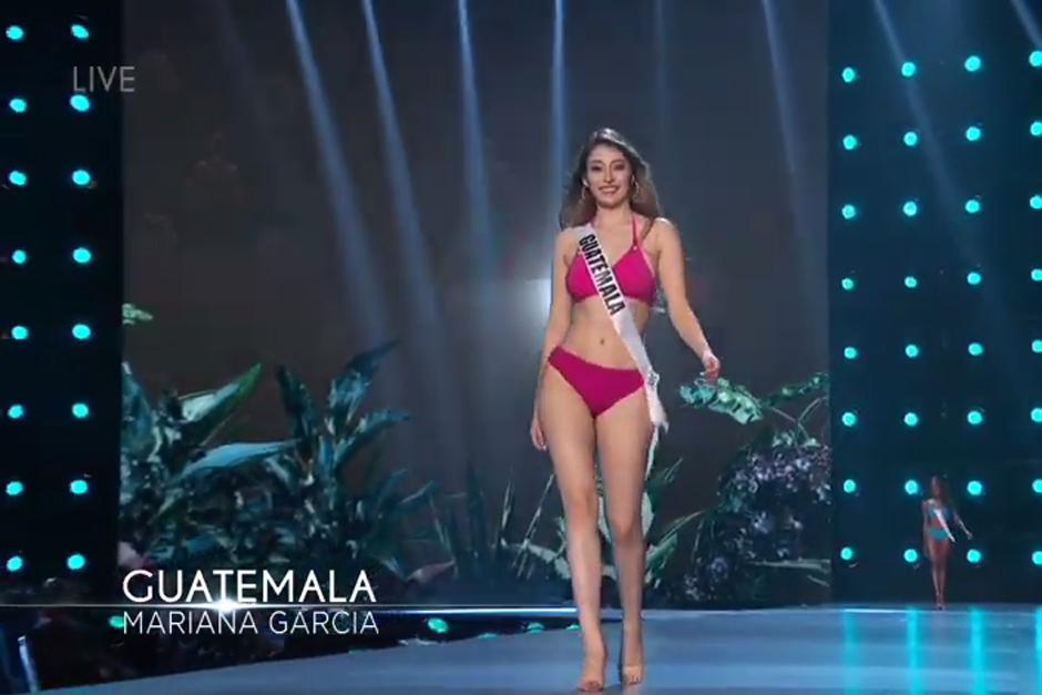 Mariana García, Miss Guatemala, participa en el preliminar de Miss Universo en bikini y traje de noche. (Foto: Captura de pantalla)&nbsp;