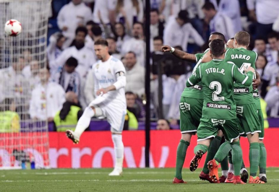 El Leganés doblegó al Real Madrid y lo elimina de la Copa del REy. (Foto: AFP)