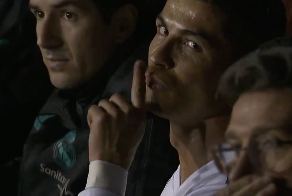 Cristiano Ronaldo fue sustituido al minuto 82. (Foto: Captura de pantalla)&nbsp;